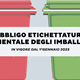 Obbligo di etichettatura ambientale degli imballag