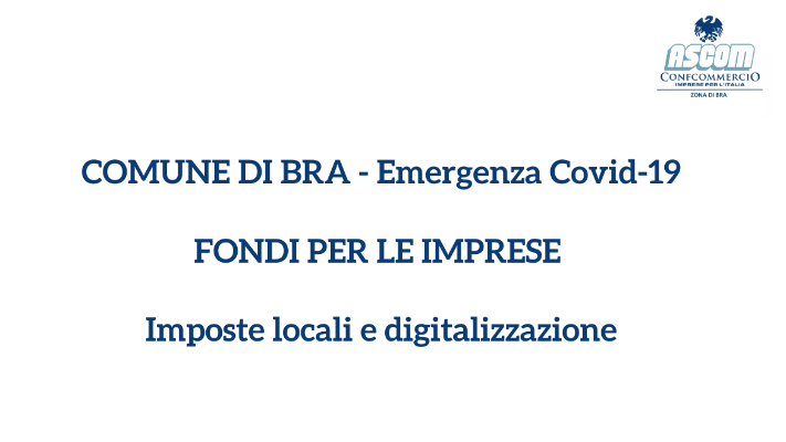 FONDI PER LE IMPRESE | COMUNE DI BRA 